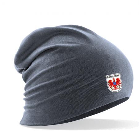 Longbeanie Slouch-Beanie Sommerbeanie mit Textildruck Wappen - BRANDENBURG - SB55016