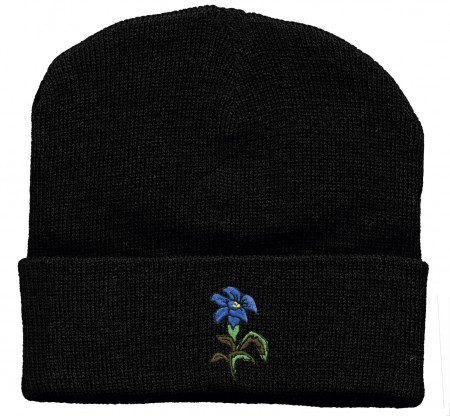 Hip-Hop Mütze blauer Enzian 56546 schwarz