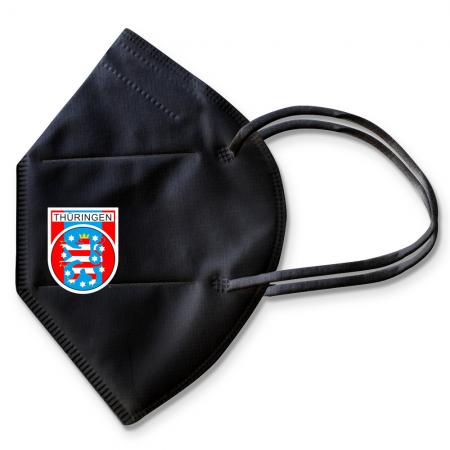 1 FFP2 Maske in Schwarz Dt. Herstellung - THÜRINGEN - 15348