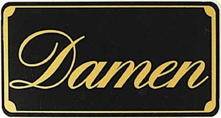 Toilettenschild - DAMEN - 150 x 75 mm - 308059