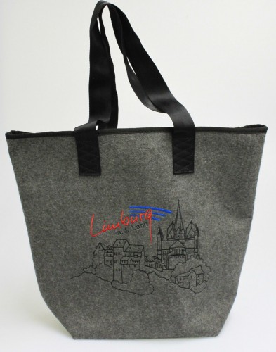 Filztasche mit Stickerei - LIMBURG A. D. LAHN - 26153 - Shopper Umhängetasche Bag