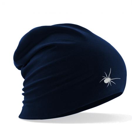 Longbeanie Slouch-Beanie Sommerbeanie mit Textildruck - SPINNE SPIDER - SB55059