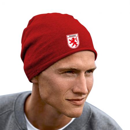 Longbeanie Slouch-Beanie Sommerbeanie mit Textildruck Wappen - HESSEN - SB55017
