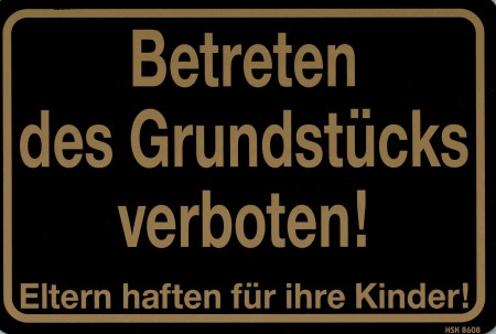 Verbotsschild - BETRETEN DES GRUNDSTÜCKS VERBOTEN - 308608 - 30 x 20 cm