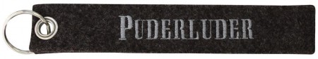 Filz-Schlüsselanhänger mit Stick PUDERLUDER Gr. ca. 17x3cm 14134 Keyholder schwarz