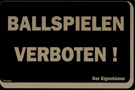 Verbotsschild - BALLSPIELEN VERBOTEN - 308603 - 30 x 20 cm
