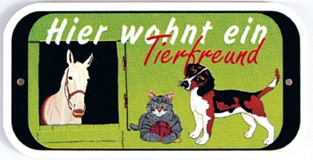 Türschild -  Hier wohnt ein Tierfreund - 308114 -