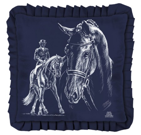 KISSEN - DRESSURREITEN - Gr. ca. 40x40cm - 11364 - Zierkissen Dekokissen