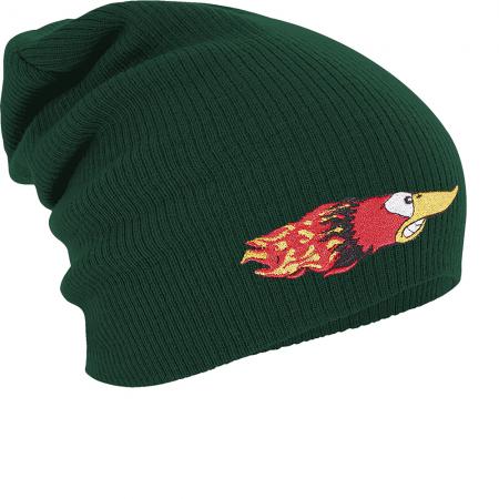 Longbeanie Slouch-Beanie Mütze Flamme Vogel 51104