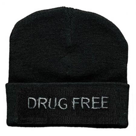 Hip-Hop Mütze Drug Free 51124 schwarz