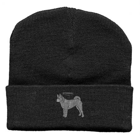 Hip-Hop Mütze Einstickung Hund Grau 51202