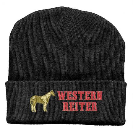 Hip-Hop Mütze Westernreiter Pferd 51246 schwarz