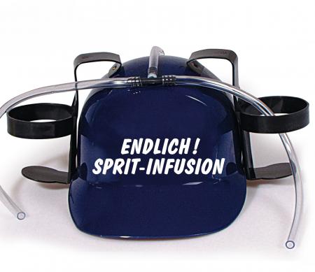 Trinkhelm Spaßhelm mit Print - Endlich! Sprit-Infusion - 51602