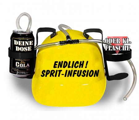 Trinkhelm Spaßhelm mit Print - Endlich! Sprit-Infusion - 51602