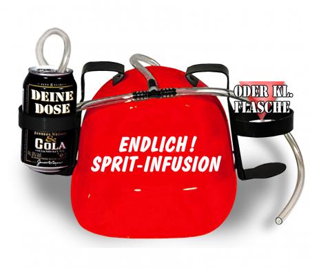 Trinkhelm Spaßhelm mit Print - Endlich! Sprit-Infusion - 51602