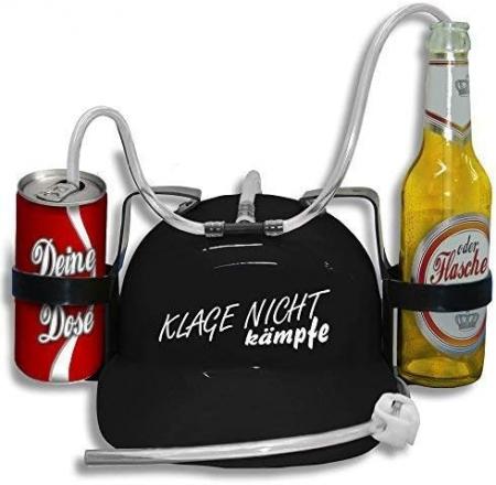 Trinkhelm Spaßhelm mit Print - Klage nicht kämpfe - 51657