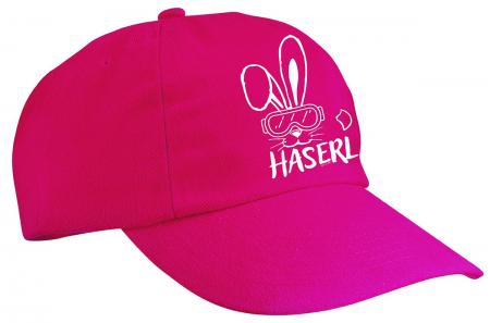 Baseballcap mit Textildruck - Ski Haserl - 52030 Pink