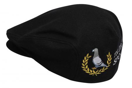 Gatsby - Cap mit gr. Tauben-Stick hinten - Taube Taubensport - 53423 schwarz - Baumwollcap Baseballcap Schirmmütze Cappy