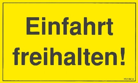 Parkschild - Einfahrt freihalten - Gr. ca. 25 x 15 cm - 308414
