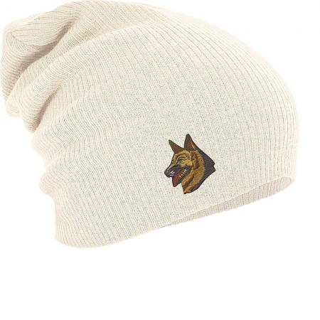 Longbeanie Slouch-Beanie Wintermütze Kopf Schäferhund 54102
