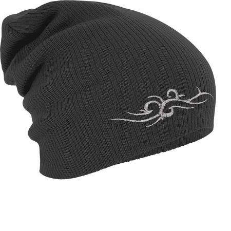 Longbeanie Slouch-Beanie Mütze Tattoo Tribal 54475 Navy