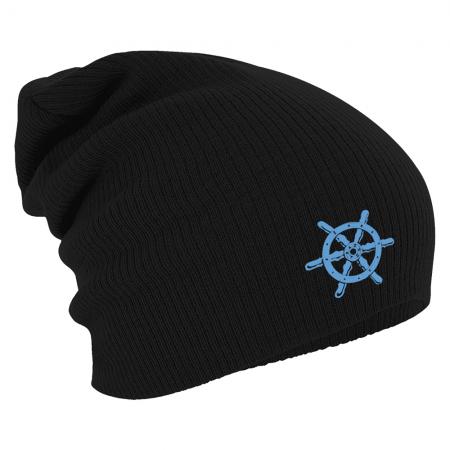 Longbeanie Slouch-Beanie Wintermütze Schiffsrad 54487