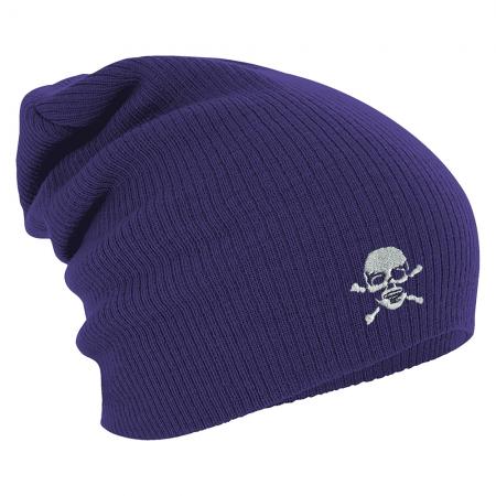 Longbeanie Slouch-Beanie Mütze Totenkopf 54544