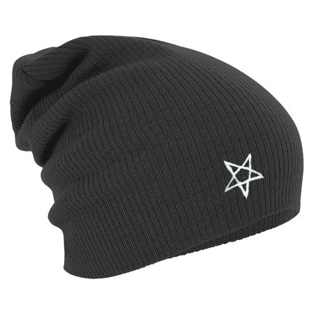 Longbeanie Slouch-Beanie Mütze Stern 54553