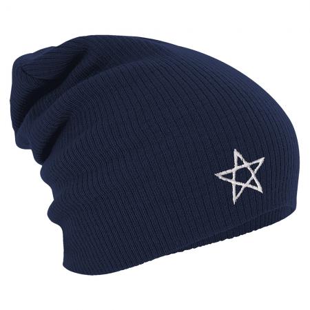 Longbeanie Slouch-Beanie Mütze Stern 54554
