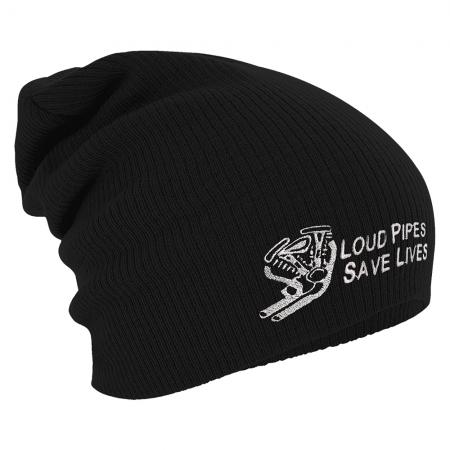 Longbeanie Slouch-Beanie Mütze Loud Pipes save Lives 54563