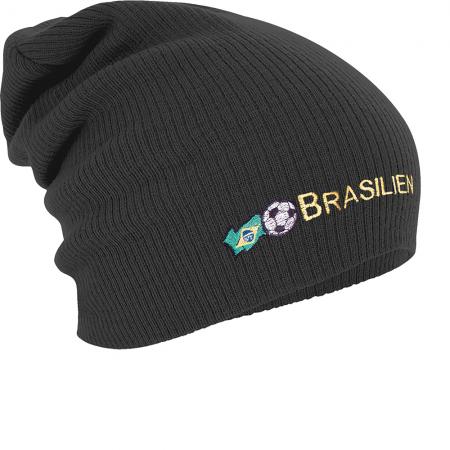 Longbeanie Slouch-Beanie Brasilien Fussball 54581