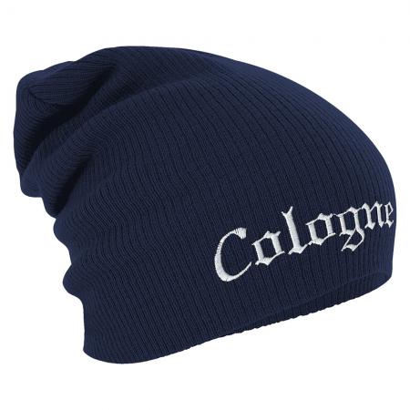 Longbeanie Slouch-Beanie Wintermütze Stickmotiv Cologne 54582