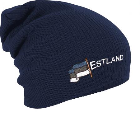 Longbeanie Slouch-Beanie Estland Fussball 54585