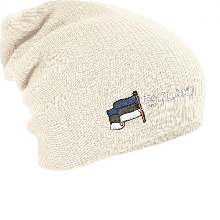 Longbeanie Slouch-Beanie Estland Fussball 54585