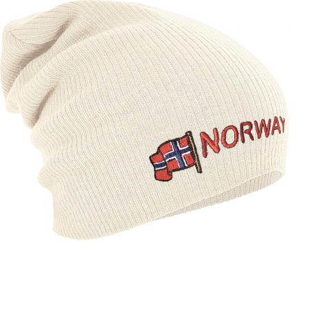 Longbeanie Slouch-Beanie Mütze Norwegen mit Fahne 54594