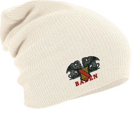 Longbeanie Slouch-Beanie Mütze Baden Emblem Abzeichen 54807