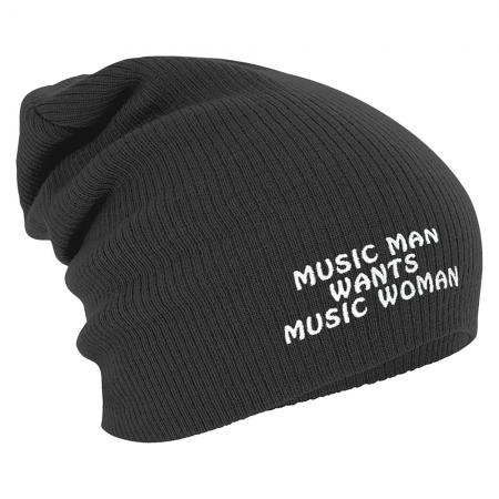 Longbeanie Slouch-Beanie Wintermütze Music Man wants 54852