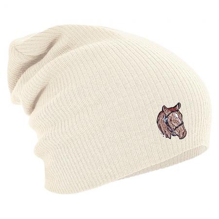 Longbeanie Slouch-Beanie Wintermütze Pferd 54860