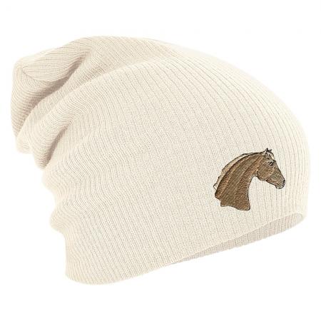Longbeanie Slouch-Beanie Wintermütze Pferdekopf Stute 54862