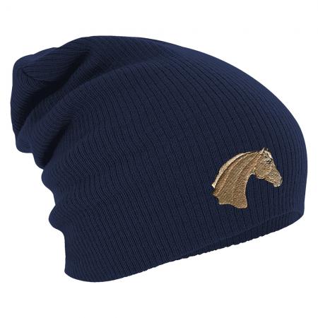 Longbeanie Slouch-Beanie Wintermütze Pferdekopf Stute 54862