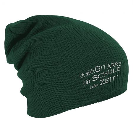 Longbeanie Slouch-Beanie Wintermütze Ich spiele Gitarre für Schule keine Zeit 54879