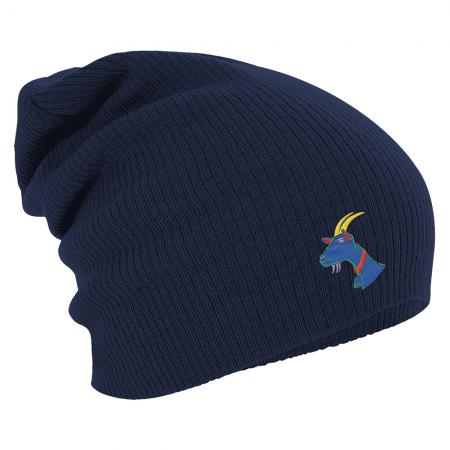 Longbeanie Slouch-Beanie Mütze Ziegenbock 55107
