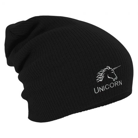 Longbeanie Slouch-Beanie Wintermütze Einhorn Unicorn 55125