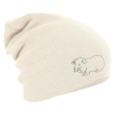 Longbeanie Slouch-Beanie Wintermütze Meerschweinchen Kontur 55133