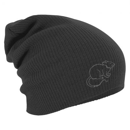Longbeanie Slouch-Beanie Wintermütze Maus Kontur 55135