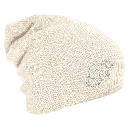 Longbeanie Slouch-Beanie Wintermütze Maus Kontur 55135