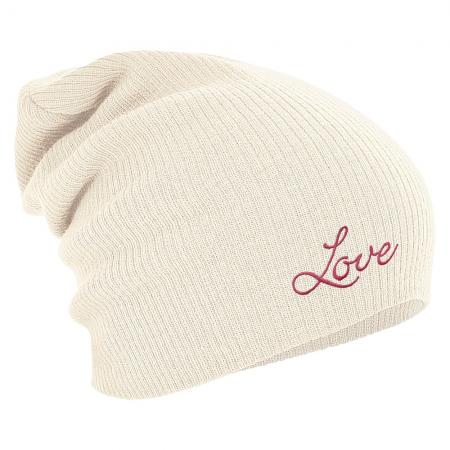 Longbeanie Slouch-Beanie Wintermütze Love 55146