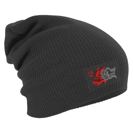 Longbeanie Slouch-Beanie Wintermütze gegen Nazis 55150