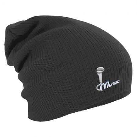 Longbeanie Slouch-Beanie Wintermütze Mikrofon Music 55158