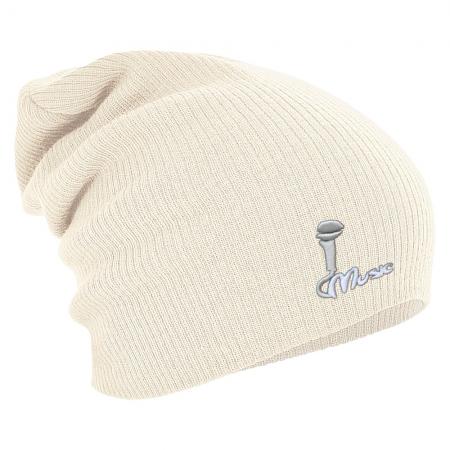 Longbeanie Slouch-Beanie Wintermütze Mikrofon Music 55158